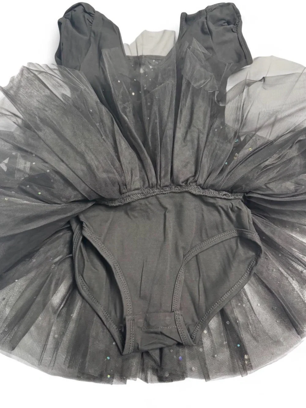 Kids Black Dance Costume Tutu Dress